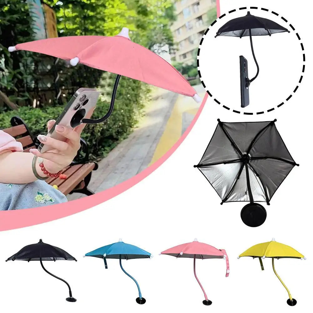Magnetic Phone Umbrella for Iphone 15/14/13/12 Pro/Pro Max Anti-Glare Sun Shade Cover 360° Rotation Mini Umbrella